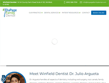 Tablet Screenshot of dupagefamilydental.com